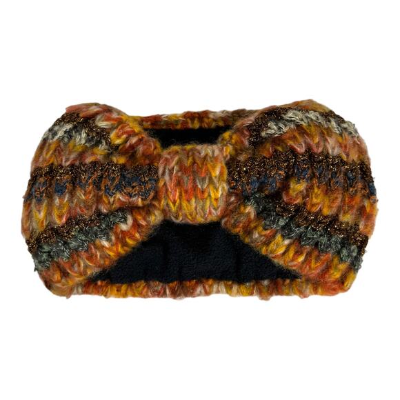Anthropologie Marisela Shimmer Ear Warmer Cozy Knit Turban Headband Ski Snow - Picture 5 of 7